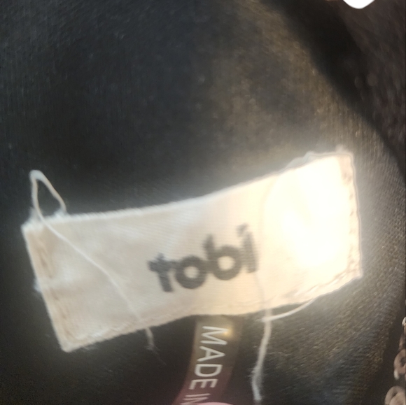 Tobi Lace Sequin Club Party Fitted Dancing Cap Sleeve Shoulder Pad Open Back Y2K - Picture 5 of 12